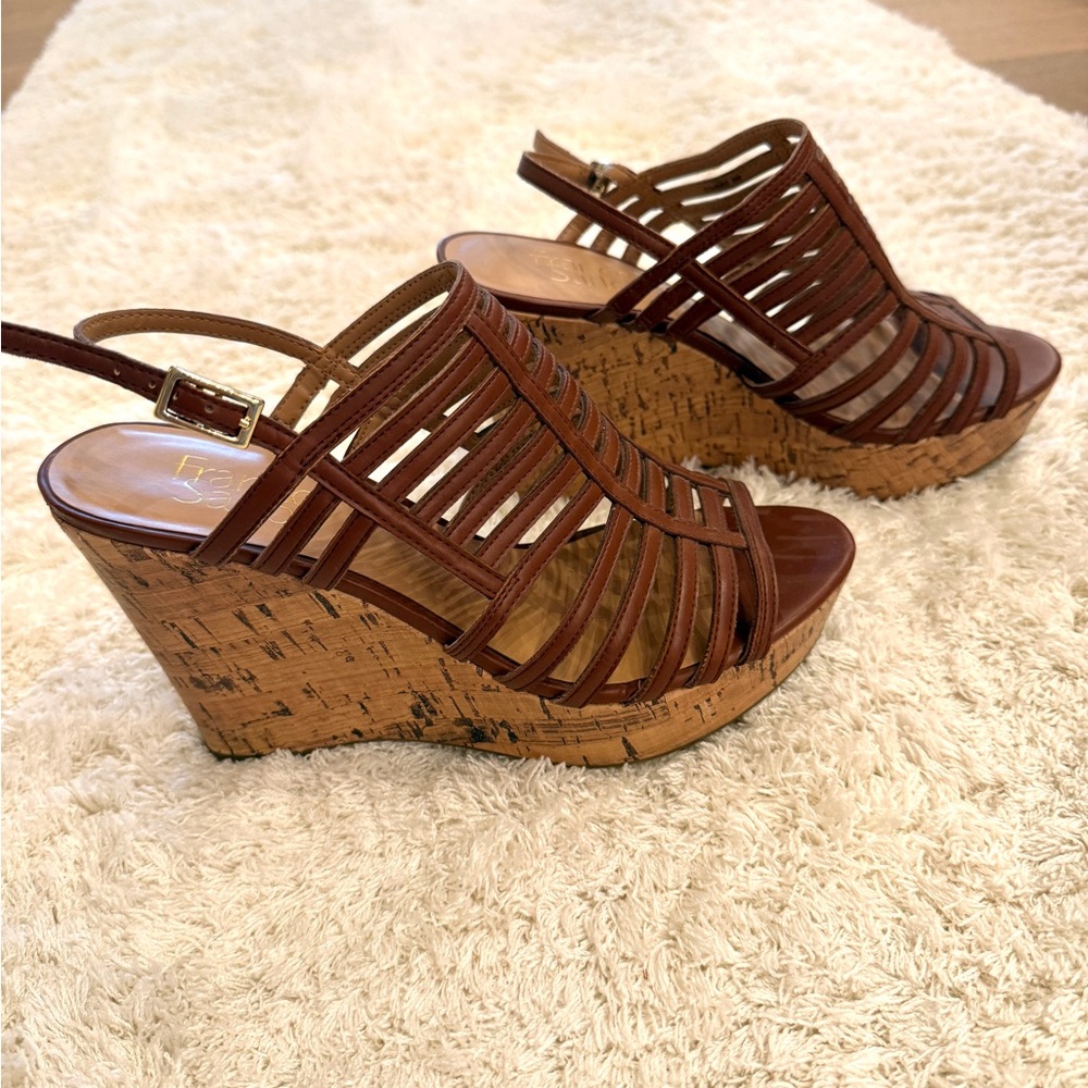 Franco Sarto Cork Platform Sandals